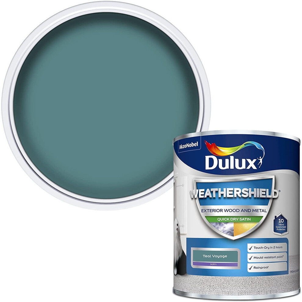 Dulux Weathershield Exterior Satin 750ml Teal Voyage