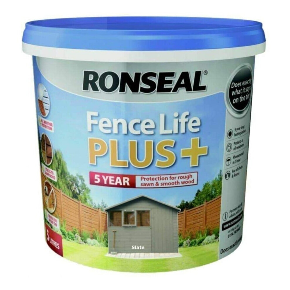 Ronseal 9L Uv Fence Life + Paint - Slate