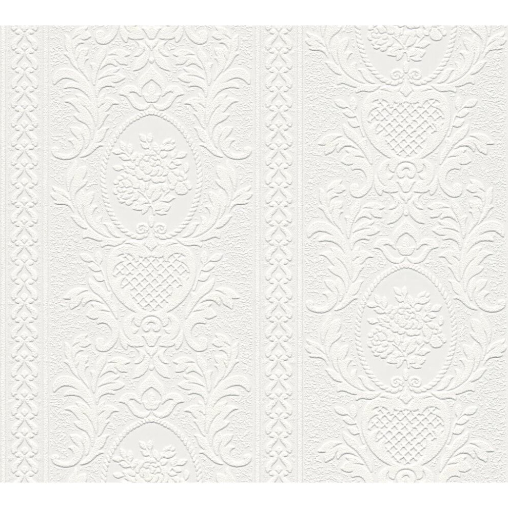 As Creation Expanded Blown Vinyl Wallpaper Cameo 2616-18 White