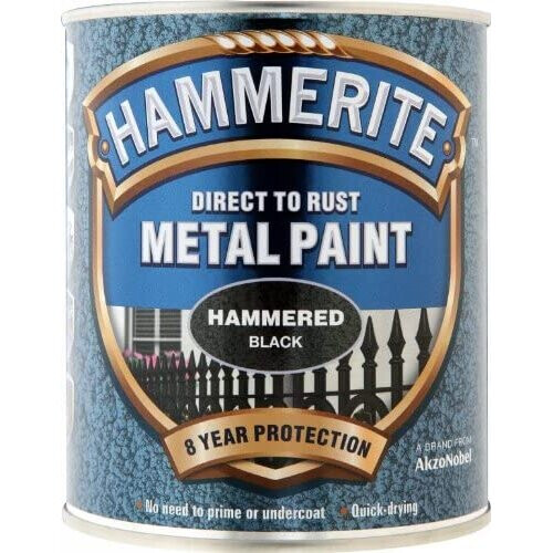 Hammerite Hammerite Hammered Direct to Rust 750ml Black