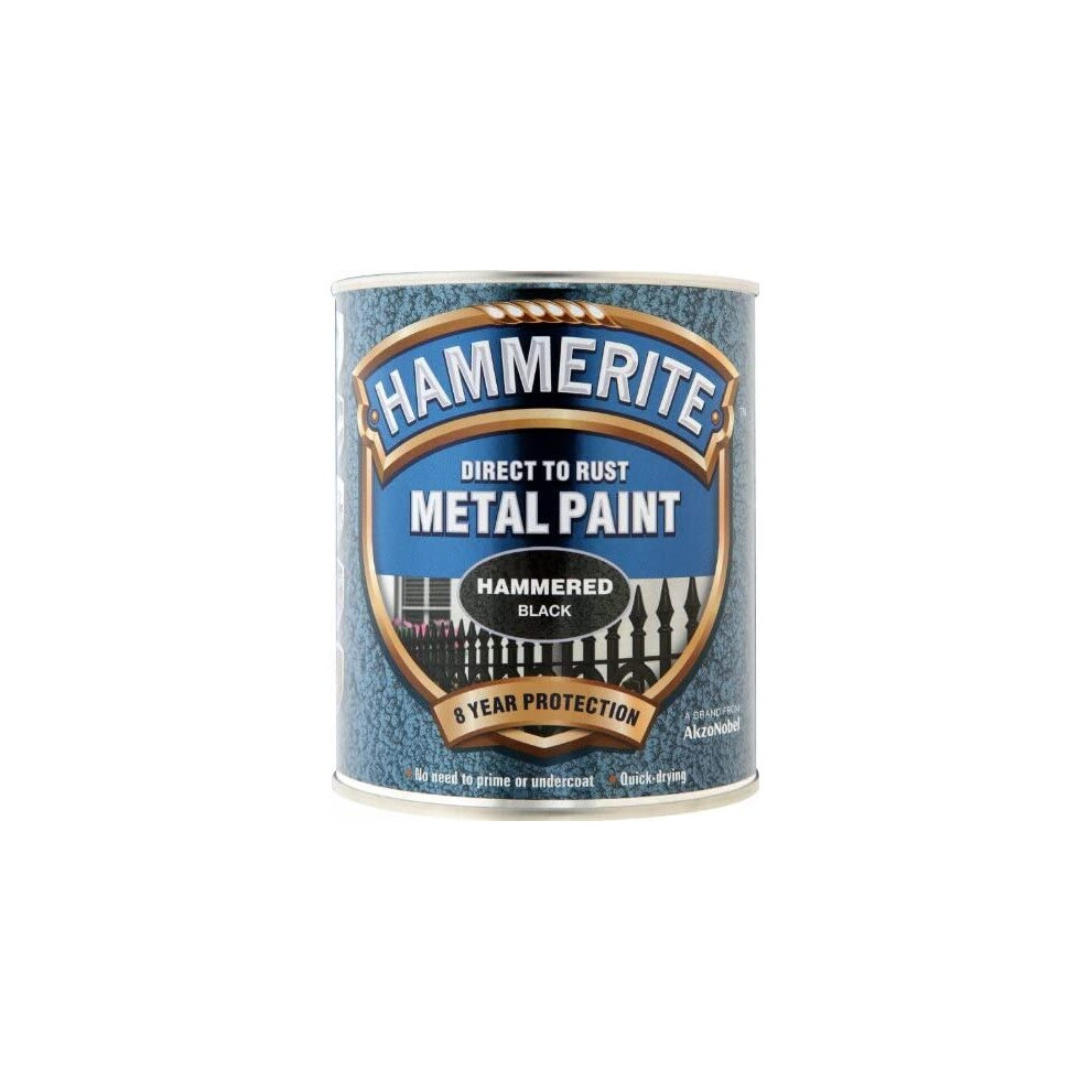 Hammerite Hammered Direct To Rust 750Ml Black