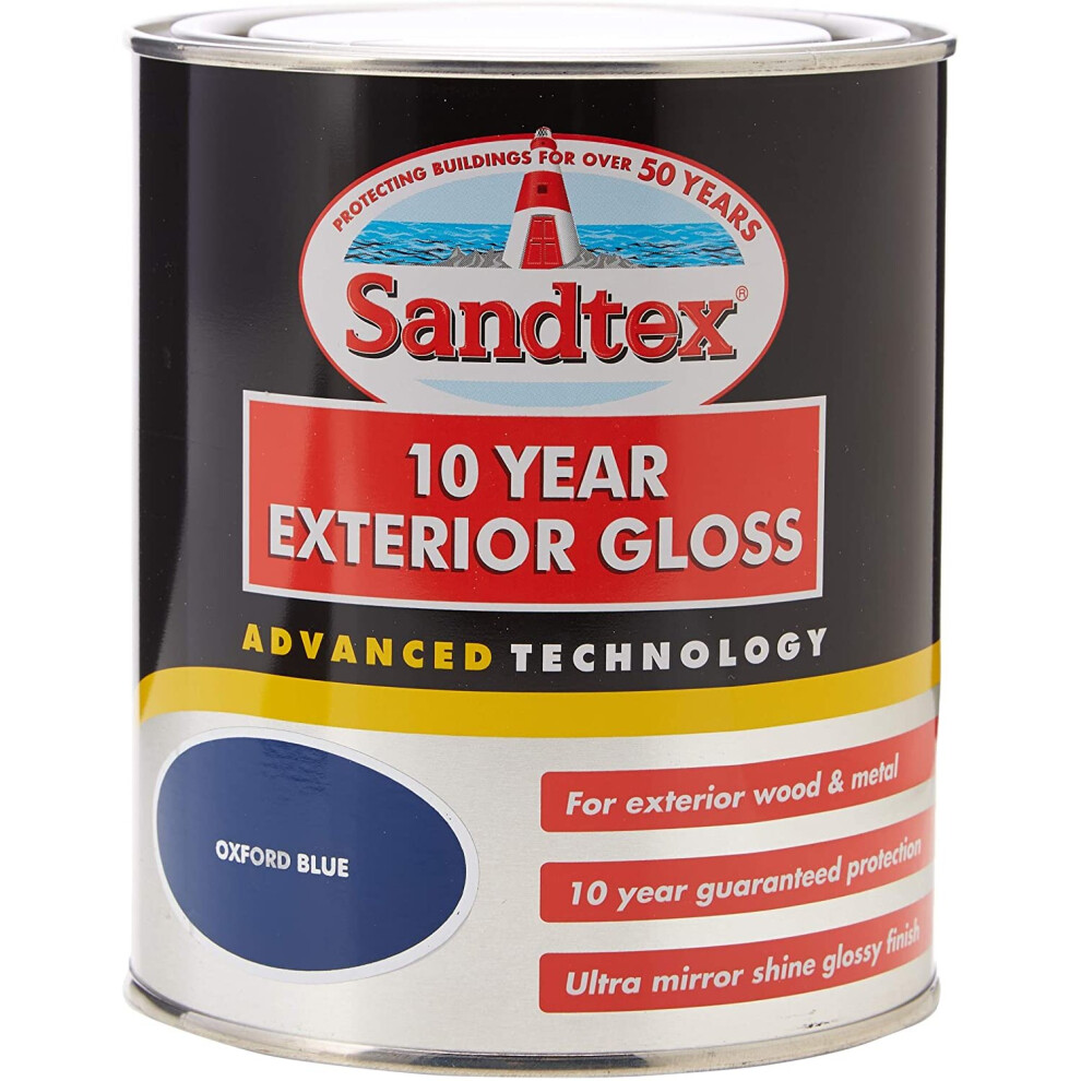Sandtex 10 Year Exterior Gloss Oxford 750Ml Blue