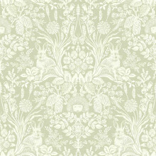 Holden Décor Harlen Woodland Leaf Flower Motif Animal Butterflies Vintage Style Wallpaper 90162