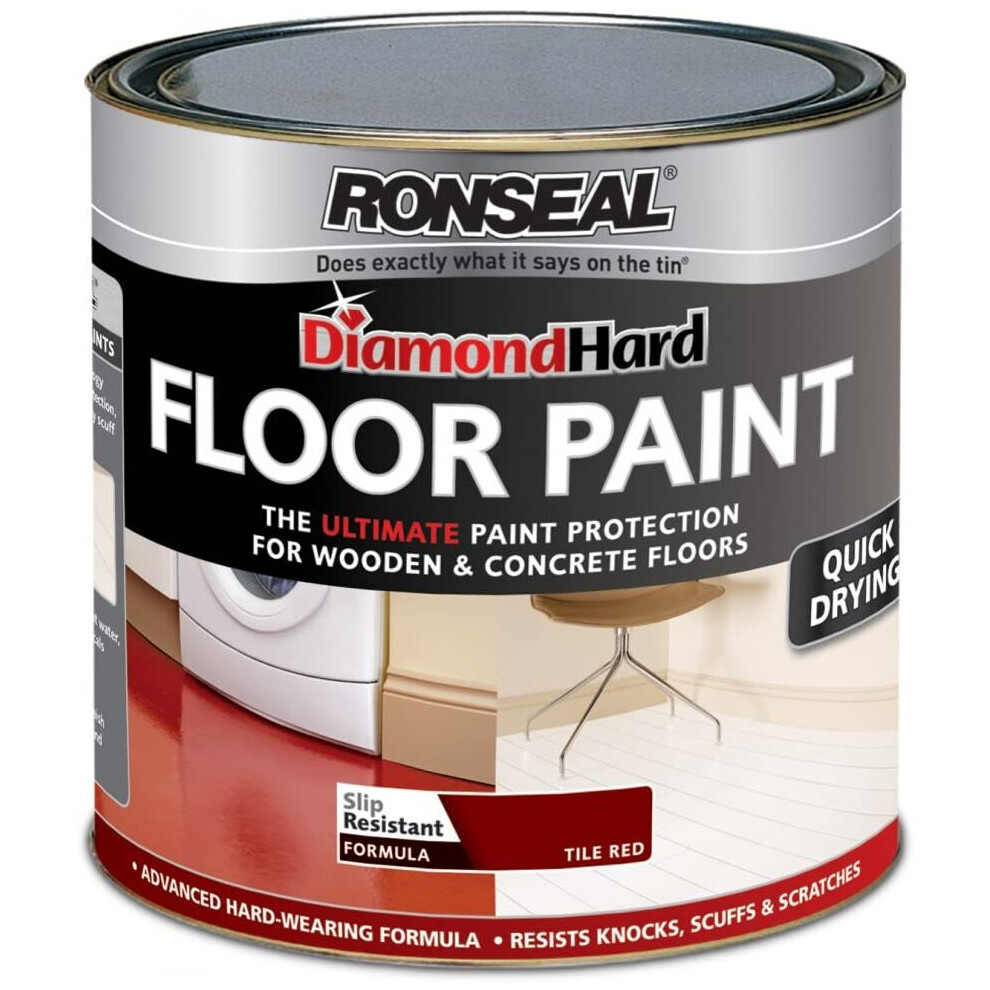 Ronseal Diamond Hard Floor Paint Tile Red 750ml