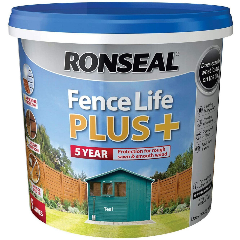 Ronseal 9L UV Fence Life + Paint - Teal