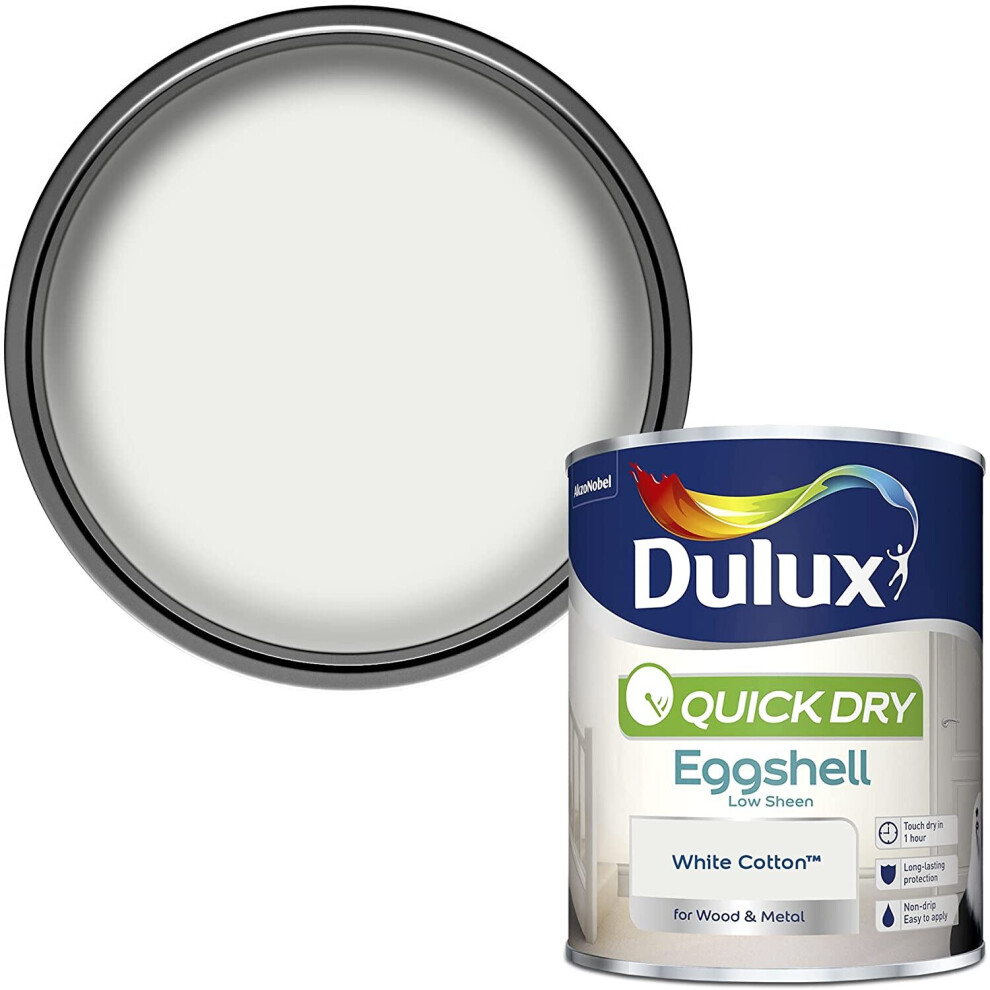 Dulux Quick Drying Eggshell 750ml White Cotton