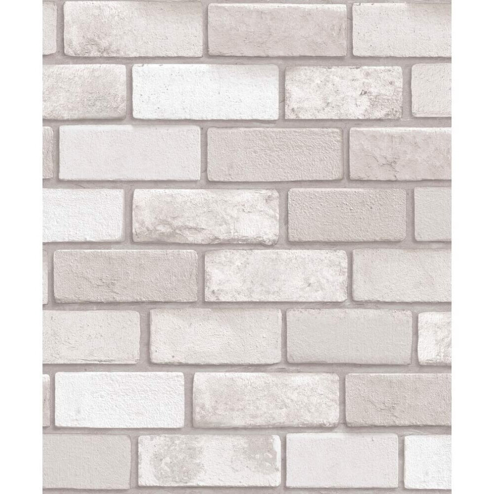 Arthouse Diamond Brick Vinyl Wallpaper Taupe 669402 Full Roll