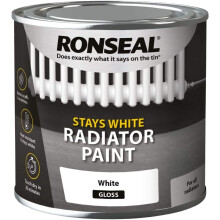 Ronseal One Coat Radiator Paint Gloss 250ml – Stay White, Heat-Resistant, Low Odour & Durable Finish