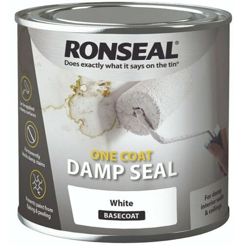 Ronseal Ronseal One Coat Damp Seal - White 250ml