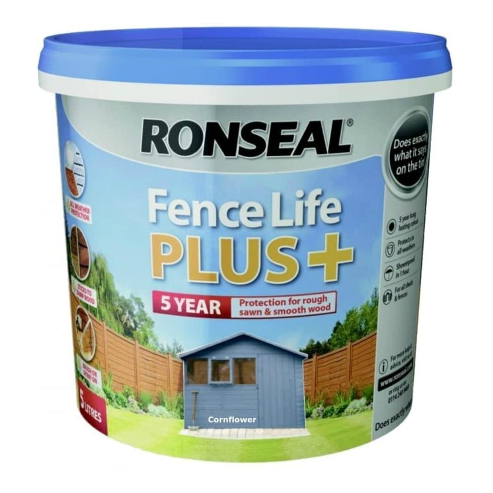 Ronseal 9L Uv Fence Life + Paint - Cornflower