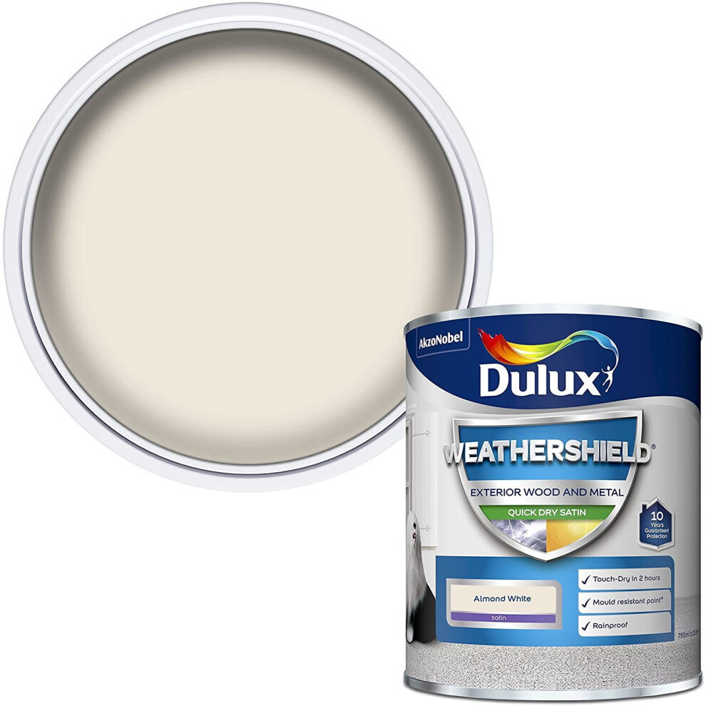 Dulux Weathershield Exterior Satin 750ml Almond White