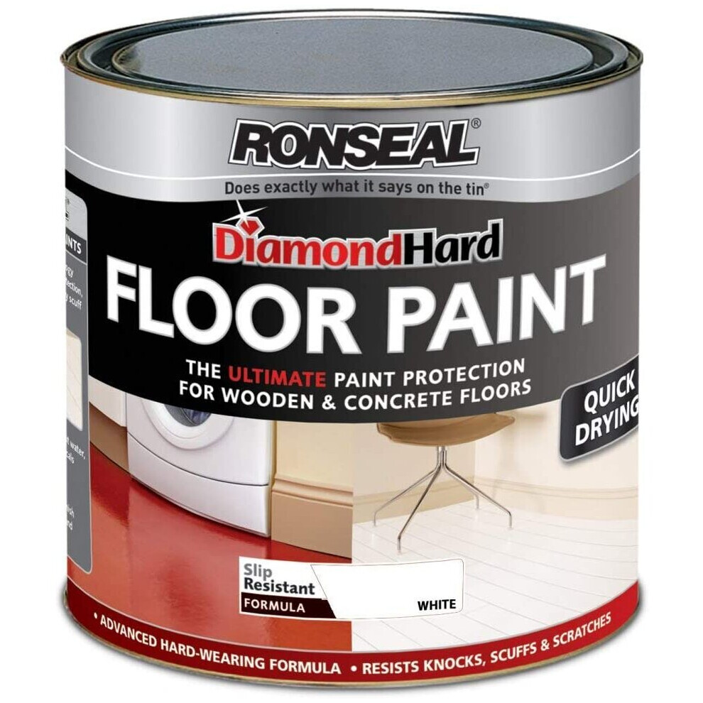 Ronseal Diamond Hard Floor Paint White 750ml