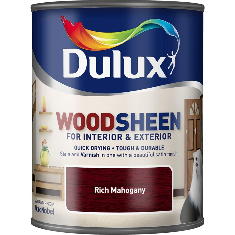 Dulux Interior & Exterior Woodsheen 750ml Rich Mahogany