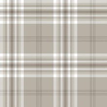 Mushroom White Taupe Check Wallpaper Country Tartan Plaid