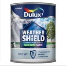 Dulux Weathershield Exterior Satin 750ml Misty Sky – 10-Year Weather Protection for Wood & Metal