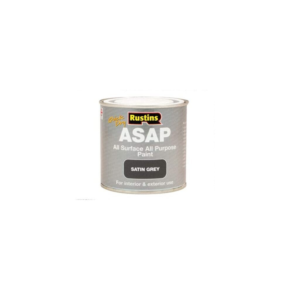 Rustins ASAP All Purpose All Surface Satin Paint Grey 50ml