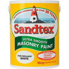 Sandtex 5L Smooth Masonry Paint Pure Brilliant White