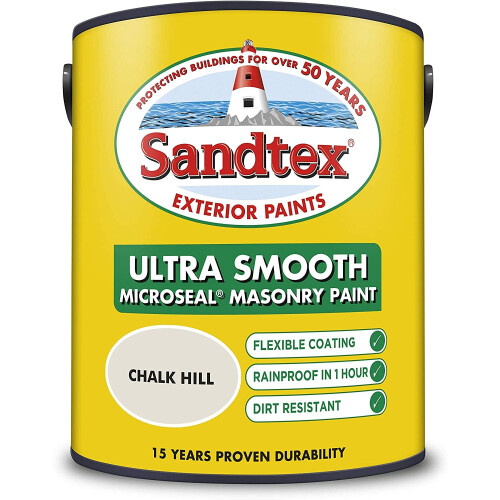 Sandtex Sandtex 5L Smooth Masonry Paint Chalk Hill