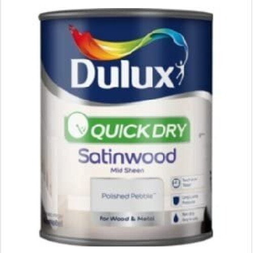 Dulux Dulux Quick Drying Satinwood 750ml Polished Pebble