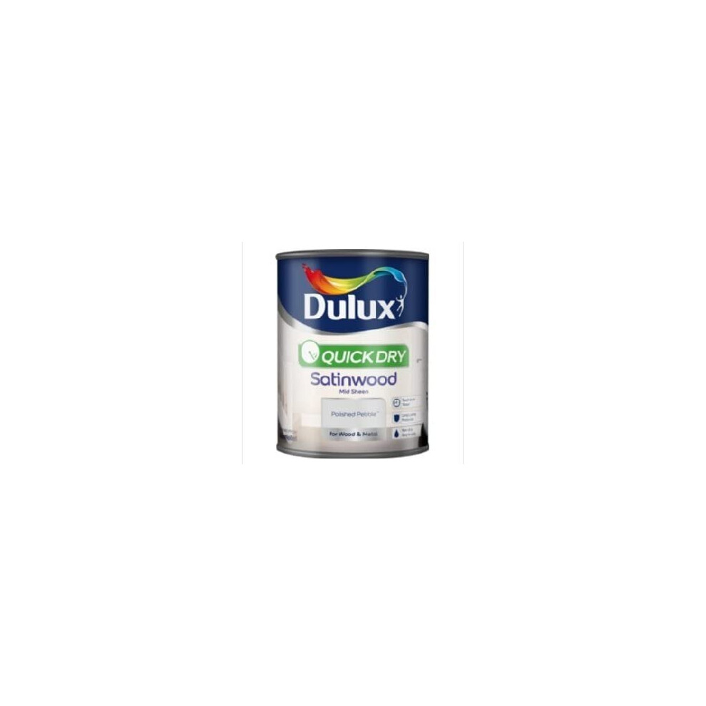 Dulux Quick Drying Satinwood 750ml Polished Pebble