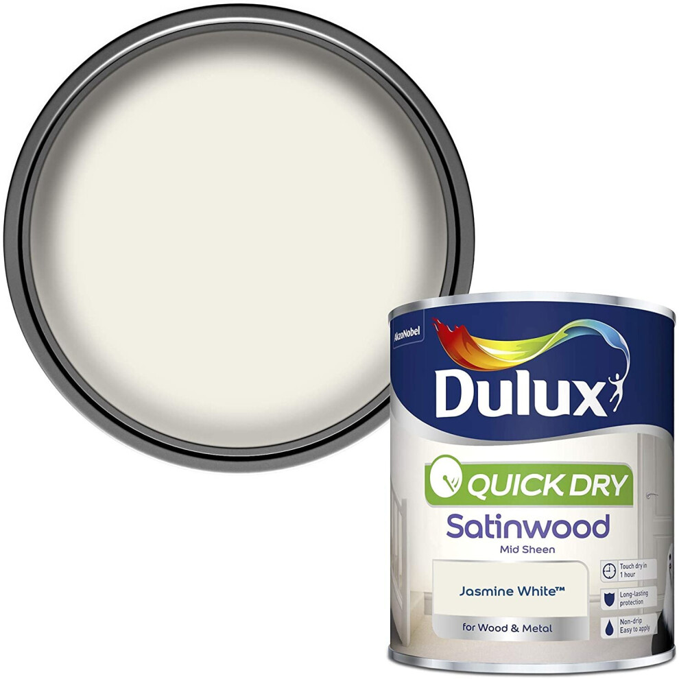 Dulux Quick Drying Satinwood 750ml Jasmine White