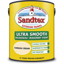 Sandtex 5L Smooth Masonry Paint Cornish Cream