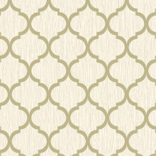 Debona Geo Wallpaper Metallic Smooth Textured Apex Triangles Trellis Diamonds - Ivory