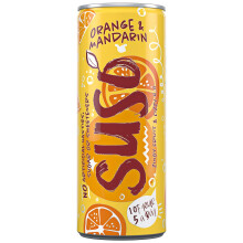 Suso Sparkling Orange and Mandarin Cans - 24x250ml