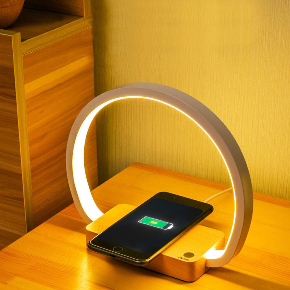 LED Desk Lamp with Phone Wireless Charger Night Light