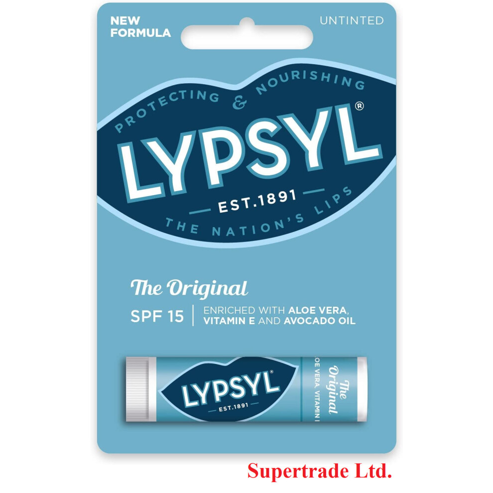 12 X Lypsyl Original Lip Balm SPF 15 Moisture Repair Heel Damaged Lips - 4.6g