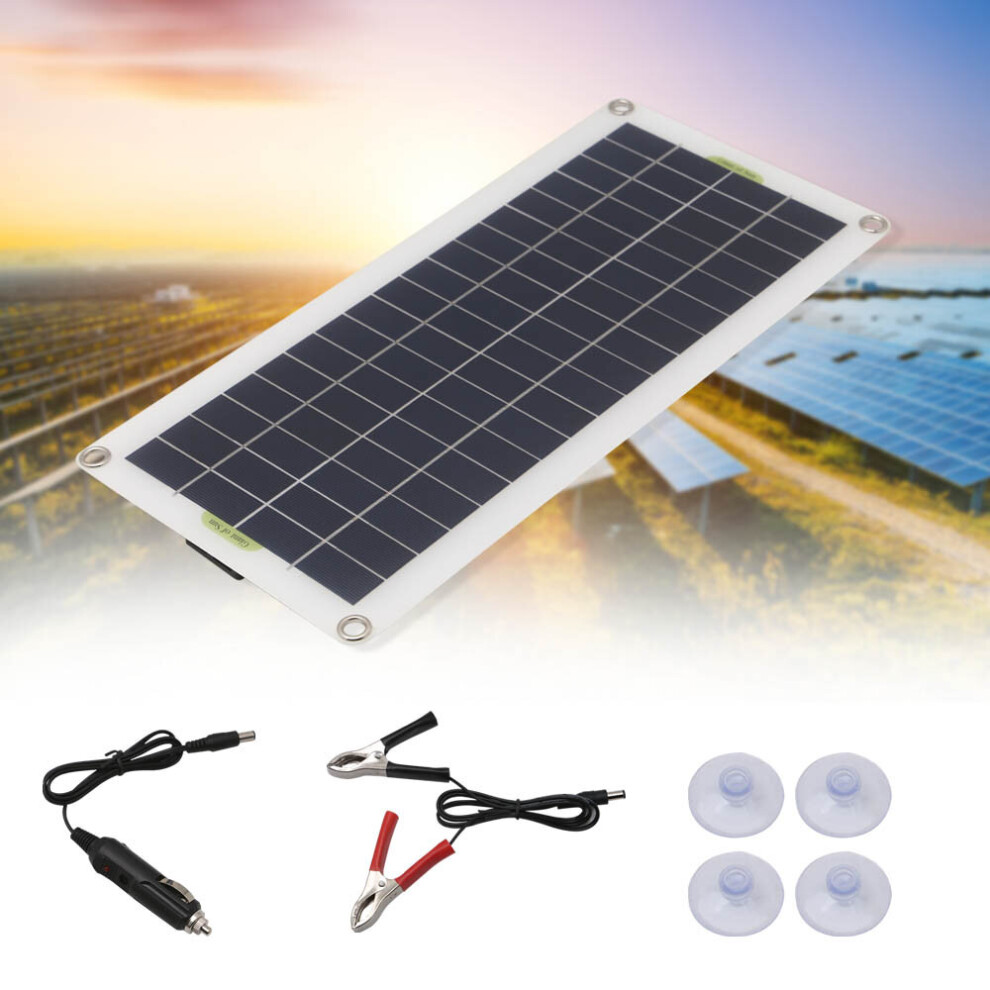 Portable Solar Panel 30W12V Car Van Boat Caravan CamperUK