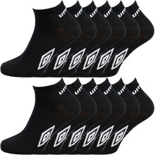 12 Pairs - Mens Official Umbro Sport Trainer Liner Socks Ankle Invisible Socks - UK Size 6-11
