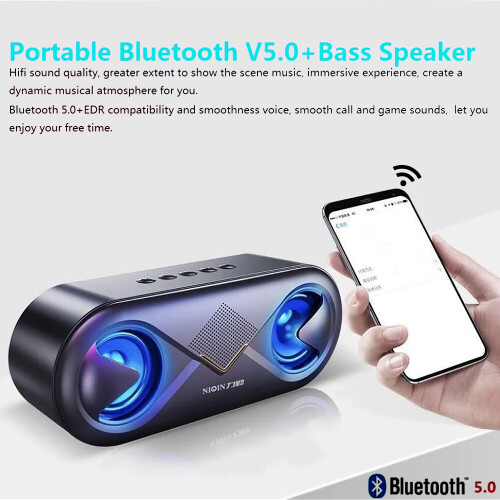 High Bass Ultra Loud Bluetooth Speakers Portable Wireless Speaker 2