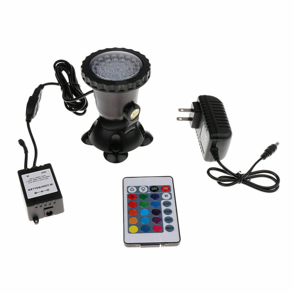 Ranpo (1 + 1 Remote) Led Rgb Garden Pond Spot Submersible Aquarium Fountain Pool + Remote Light