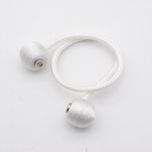 (White) 2Pcs Magnetic Curtain Tiebacks Buckle Straps Clips