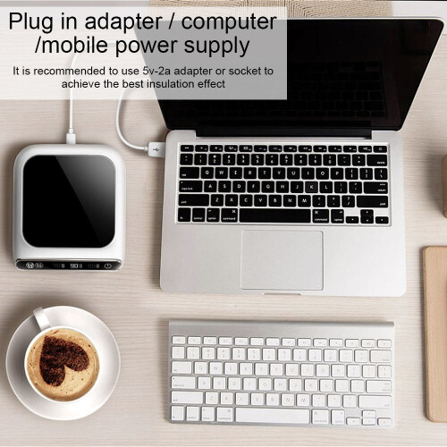 Aquecedor elétrico USB de chávenas com base para copos Aquecedor de chá e café 1
