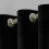 Imperial Rooms (Black ) Short Curtains Pair Thick Velvet Eyelet Ring Top 6