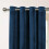 Imperial Rooms (Blue) Short Curtains Pair Thick Velvet Eyelet Ring Top 3