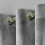 Imperial Rooms (Grey) Short Curtains Pair Thick Velvet Eyelet Ring Top 2