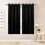 Imperial Rooms (Black ) Short Curtains Pair Thick Velvet Eyelet Ring Top 1