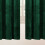 Imperial Rooms (Green) Short Curtains Pair Thick Velvet Eyelet Ring Top 5
