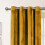 Imperial Rooms (Ochre) Short Curtains Pair Thick Velvet Eyelet Ring Top 2