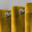 Imperial Rooms (Ochre) Short Curtains Pair Thick Velvet Eyelet Ring Top 6