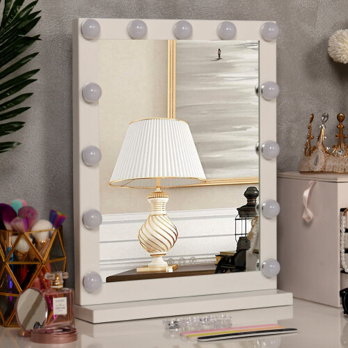 Living And Home (13LEDs: 42*52cm) Hollywood Dimmable LED Lights Makeup Mirror Dressing Table Mirror