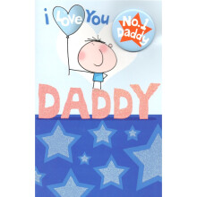 No. 1 Daddy I Love You Happy Father's Day Card With Badge Greeting Cards