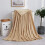 (Beige, King) Moonlight Bedding Large Mink Blanket Multi-use Pet Fleece Throw 2