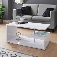 Hampton Coffee Table Place books, ornaments, picture frames or magazines - White