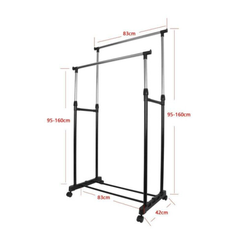 Heavy Duty Clothes Rail Rack Garment Hanging Display Stand Storage 2