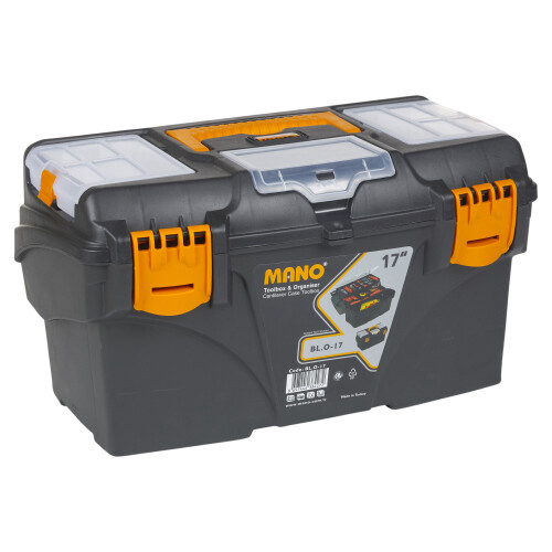 URBN Living (17" Cantilever Box) Lockable Tool Box + Removable Storage Compartments