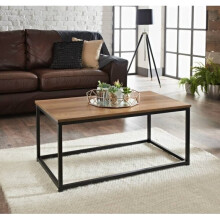 Tromso Coffee Table with Dark Wood Top and Black Legs Suitable For all Kinds of Modern and Traditional Decors